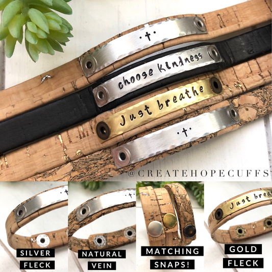 CORK Collection Skinny Bracelet, Vegan, ECO-Friendly