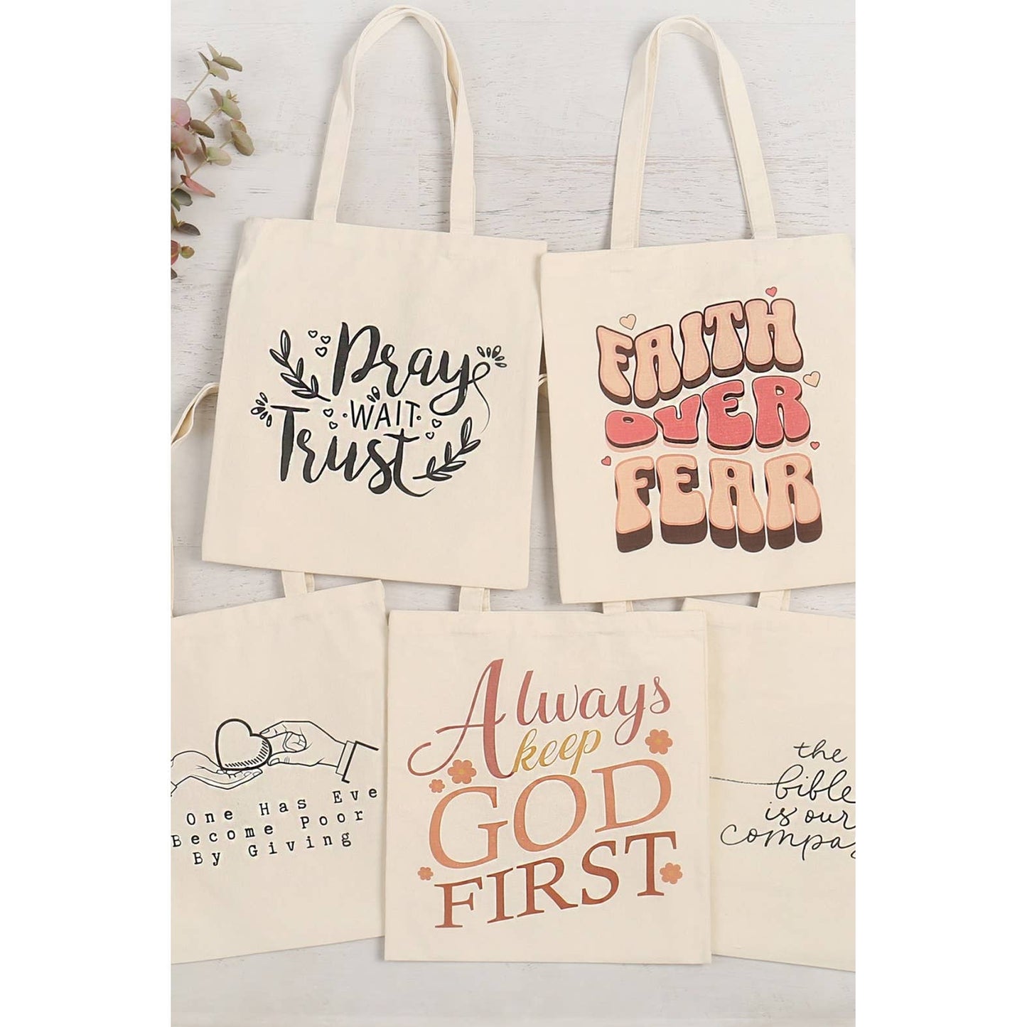 Bible Compass Tote Bag