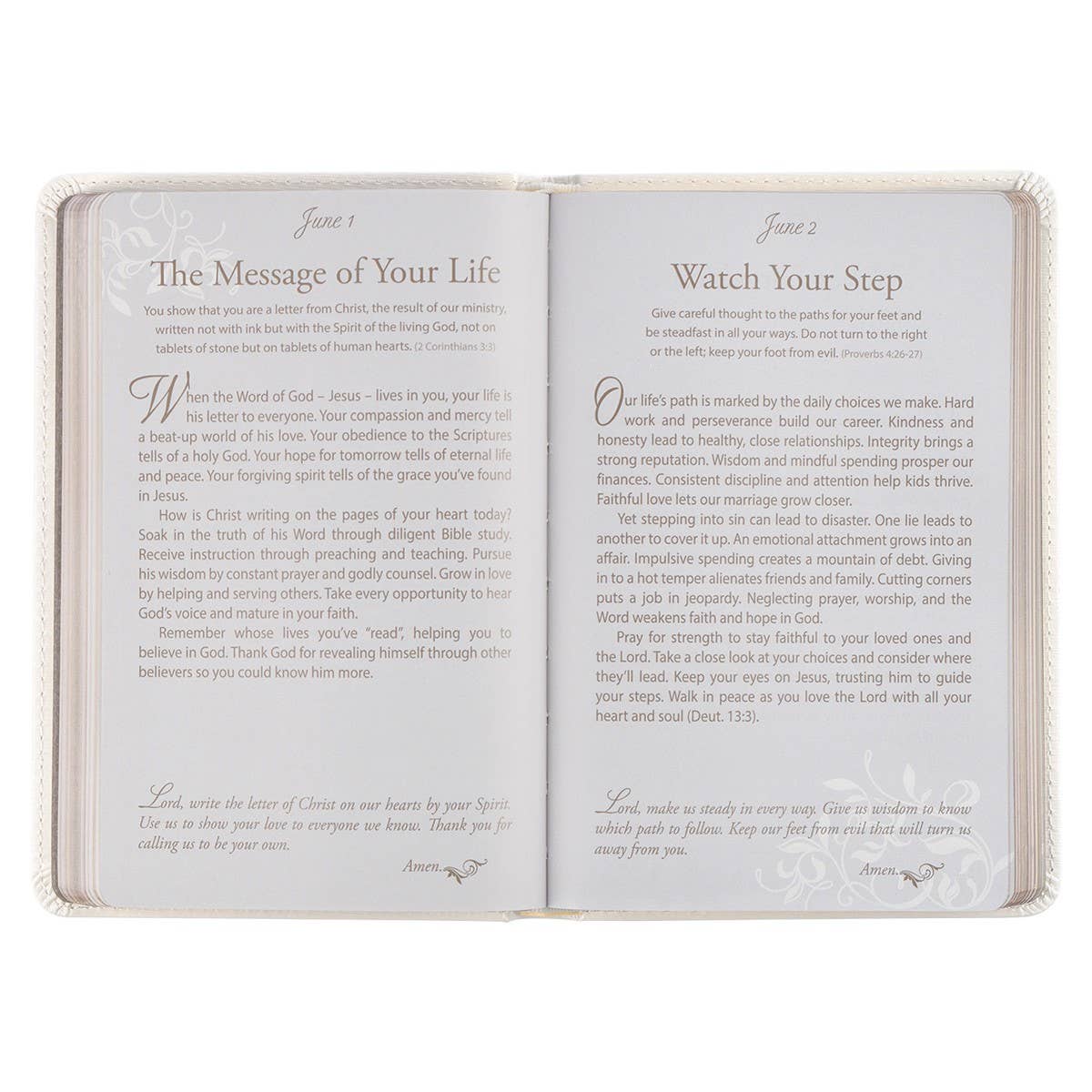 Devotional for Mr. & Mrs. White Faux Leather Books